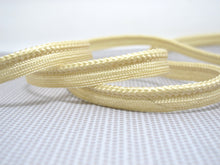 Load image into Gallery viewer, 5 Yards 1/2 Inch Cream Ivory Twisted Braided Lip Cord Trim|Piping Trim|Pillow Trim|Cord Edge Trim|Upholstery Edging Trim