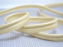 Load image into Gallery viewer, 5 Yards 1/2 Inch Cream Ivory Twisted Braided Lip Cord Trim|Piping Trim|Pillow Trim|Cord Edge Trim|Upholstery Edging Trim