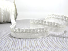 Load image into Gallery viewer, 5 Yards 5/8 Inch White Flag Edged Braided Lip Cord Trim|Piping Trim|Pillow Trim|Cord Edge Trim|Upholstery Edging Trim