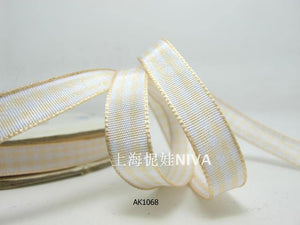 3 yards 10mm Gingham Checkered Ribbon|Craft Supplies|Gift Packaging Ribbon|Bow Accessory Making