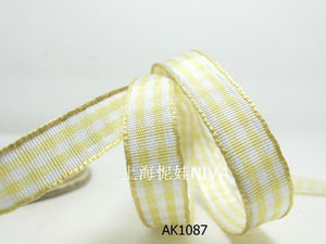 3 yards 10mm Gingham Checkered Ribbon|Craft Supplies|Gift Packaging Ribbon|Bow Accessory Making