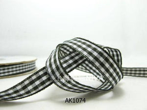 3 yards 10mm Gingham Checkered Ribbon|Craft Supplies|Gift Packaging Ribbon|Bow Accessory Making