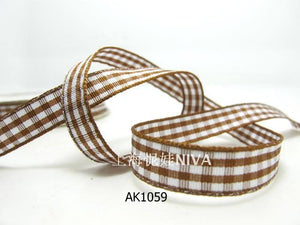 3 yards 10mm Gingham Checkered Ribbon|Craft Supplies|Gift Packaging Ribbon|Bow Accessory Making