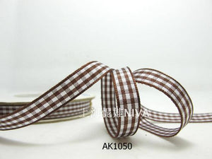 3 yards 10mm Gingham Checkered Ribbon|Craft Supplies|Gift Packaging Ribbon|Bow Accessory Making