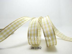 3 yards 10mm Gingham Checkered Ribbon|Craft Supplies|Gift Packaging Ribbon|Bow Accessory Making