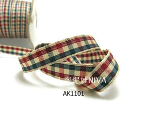 3 yards 10mm Gingham Checkered Ribbon|Craft Supplies|Gift Packaging Ribbon|Bow Accessory Making