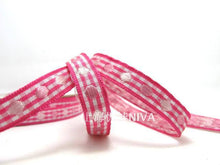 Charger l&#39;image dans la galerie, 3 yards 10mm Gingham Checkered Ribbon|Craft Supplies|Gift Packaging Ribbon|Bow Accessory Making