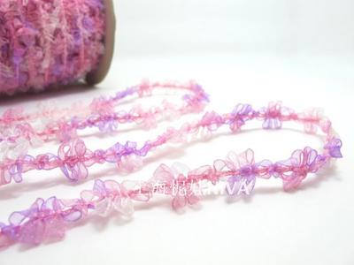 2 Yards Purple Pink Ombre Chiffon Woven Rococo Ribbon Trim|Decorative Floral Ribbon|Scrapbook Materials|Decor|Craft Supplies