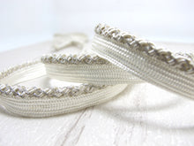 Load image into Gallery viewer, 5 Yards 3/8 Inch Shiny Metallic Braided Lip Cord Trim|Piping Trim|Pillow Trim|Cord Edge Trim|Upholstery Edging Trim