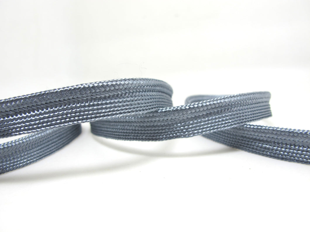 5 Yards 1/2 Inch Silver Gray Braided Lip Cord Trim|Piping Trim|Pillow Trim|Cord Edge Trim|Upholstery Edging Trim