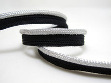 Load image into Gallery viewer, 5 Yards 1/2 Inch Metallic Silver Shiny Braided Lip Cord Trim|Piping Trim|Pillow Trim|Cord Edge Trim|Upholstery Edging Trim