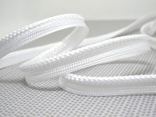 Load image into Gallery viewer, 5 Yards 3/8 Inch White Twisted Braided Lip Cord Trim|Piping Trim|Pillow Trim|Cord Edge Trim|Upholstery Edging Trim