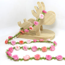 画像をギャラリービューアに読み込む, Special Edition|Compact Pink Ombre Rose Buds on Green Woven Rococo Ribbon Trim|Decorative Floral Ribbon|Scrapbook|ClothingCraft Supplies