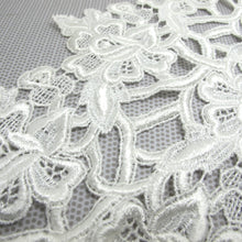 Charger l&#39;image dans la galerie, 6 Inches Wide Lace|White Floral|Embroidered Lace Trim|Bridal Wedding Materials|Clothing Ribbon|Hairband|Accessories DIY