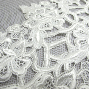 6 Inches Wide Lace|White Floral|Embroidered Lace Trim|Bridal Wedding Materials|Clothing Ribbon|Hairband|Accessories DIY