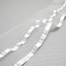 Load image into Gallery viewer, 2 3/4 Inches White Pleated Trim|Extension Lace|Satin Lace|Nylon Lace|Doll Costume Making|Decorative Trim