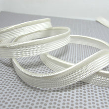 Load image into Gallery viewer, 5 Yards 3/8 Inch White Threaded Braided Lip Cord Trim|Piping Trim|Pillow Trim|Cord Edge Trim|Upholstery Edging Trim