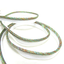 Charger l&#39;image dans la galerie, 5 Yards 3/8 Inch Green Ombre Glittery Rainbow Braided Lip Cord Trim|Piping Trim|Pillow Trim|Cord Edge Trim|Upholstery Edging Trim