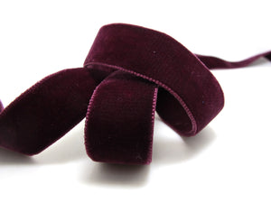 6 / 22mm || DOUBLE SIDED Velvet Ribbon || Swiss Made Nylon Velvet by the YARD