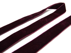 6 / 22mm || DOUBLE SIDED Velvet Ribbon || Swiss Made Nylon Velvet by the YARD