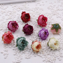 Load image into Gallery viewer, 5 Pieces 1 3/8 Inches Artificial Flowers|Rose Decor|Floral Hair Accessories|Wedding Bridal Decoration|Fake Flowers|Silk Roses|Wired Bouquet