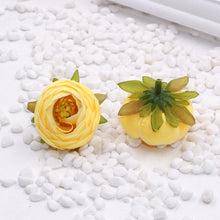 画像をギャラリービューアに読み込む, 1 9/16 Inches Artificial Flowers|Pom Pom Foam Decor|Floral Hair Accessories|Wedding Bridal Decoration|Fake Flowers|Silk Roses|Wired Bouquet