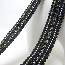 Load image into Gallery viewer, 1/2 Inch Chained Woven Gimp Trim|Black and Silver|Vintage Costume Making|Hair Supplies Embellishment|Shiny Decorative Trim