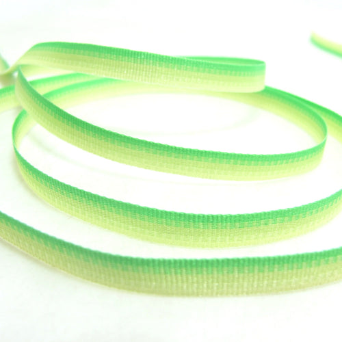 10 Yards 1/4 Inch (7mm) Picot Ombre Ribbon Trim|Green Pink Narrow|Polyester|Picot Edge|Doll Trim|Embellishment|Bow Flower Supplies