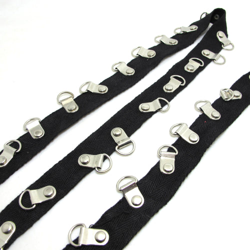 13/16 Inch Silver Studded Black Gimp Woven Trim|Clothing Furniture Decoration|Sewing Supplies|Dog Pet Accessories