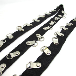 13/16 Inch Silver Studded Black Gimp Woven Trim|Clothing Furniture Decoration|Sewing Supplies|Dog Pet Accessories