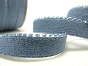 CLEARANCE|8 Yards 9/16 Inch Blue Picot Edge Decorative Pattern Lingerie Elastic|Headband Elastic|Skinny Narrow Stretch Lace|Bra Strap[EL82]