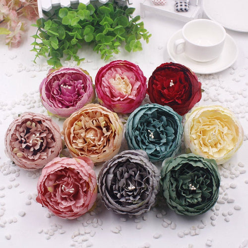 3 1/2 Inches Artificial Flowers|Rose Decor|Floral Hair Accessories|Wedding Bridal Decoration|Fake Flowers|Silk Roses|Wired Bouquet