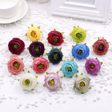 Load image into Gallery viewer, 1 9/16 Inches Artificial Flowers|Pom Pom Foam Decor|Floral Hair Accessories|Wedding Bridal Decoration|Fake Flowers|Silk Roses|Wired Bouquet