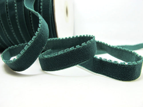 CLEARANCE|8 Yards 3/8 Inch Green Picot Edge Decorative Pattern Lingerie Elastic|Headband Elastic|Skinny Narrow Stretch Lace|Bra Strap[EL101]