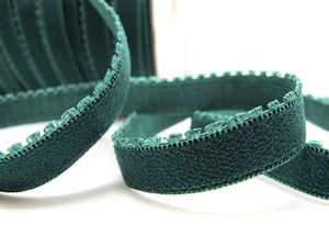 CLEARANCE|8 Yards 3/8 Inch Green Picot Edge Decorative Pattern Lingerie Elastic|Headband Elastic|Skinny Narrow Stretch Lace|Bra Strap[EL101]