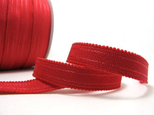 CLEARANCE|8 Yards 9/16 Inch Red Decorative Pattern Lingerie Elastic|Headband Elastic|Skinny Narrow Stretch Lace|Bra Strap[EL94]