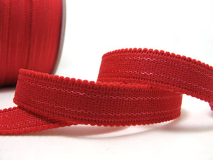 CLEARANCE|8 Yards 9/16 Inch Red Decorative Pattern Lingerie Elastic|Headband Elastic|Skinny Narrow Stretch Lace|Bra Strap[EL94]
