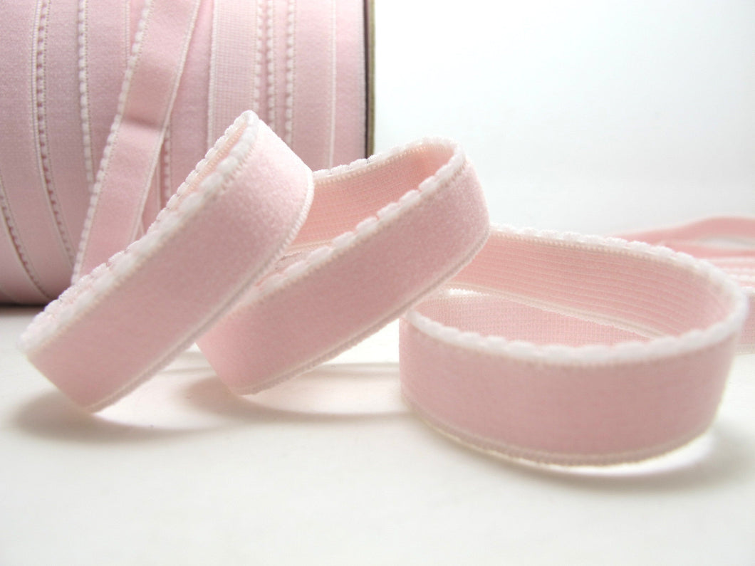 CLEARANCE|8 Yards 3/8 Inch Pink Picot Edge Decorative Pattern Lingerie Headband Elastic|Skinny Narrow Stretch|Bra Strap[EL122]