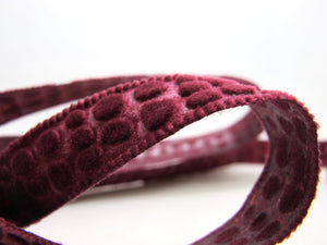 3 Yards 5/8 Inch 3D Leopard Pattern Velvet Trim|Chenille Trim|Hair Bow Accessories Supplies|Decorative Embellishment