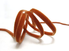 画像をギャラリービューアに読み込む, 6 / 9/ 22/ 36mm || DOUBLE SIDED Velvet Ribbon || Dark Orange Color | Swiss Made Nylon Velvet by the YARD