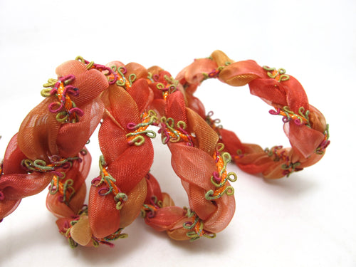 15mm Red Color Hand Braided Polyester Ribbon Trim|Floral Picot Edge Braid|Headband Ribbon|Hair Accessories DIY Supplies|Passementerie