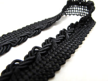 Load image into Gallery viewer, 3 Yards 11/16 Inch Black Braided Lip Cord Trim|Piping Trim|Pillow Trim|Cord Edge Trim|Upholstery Edging Trim