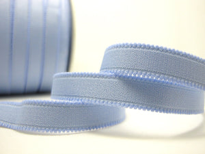 CLEARANCE|8 Yards 1/2 Inch Blue Scallop Edge Decorative Pattern Lingerie Elastic|Headband Elastic|Skinny Narrow Stretch|Bra StrapEL59