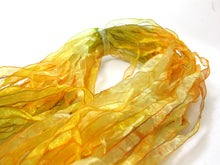 Charger l&#39;image dans la galerie, 100 Yards 6mm Ombre Orange Chiffon Trim|Narrow Organza Ribbon|Flower Scrapbook DIY Supplies|Gift Packaging Decoration