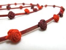 Charger l&#39;image dans la galerie, 3/8 Inch Burgundy and Red Faux Suede Leather Rococo Trim|Floral Flower Trim|Trim for Edging|Accessories Making|Choker Bracelet DIY Supplies