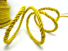 Load image into Gallery viewer, CLEARANCE|5 Yards 6mm Yellow Twist Cord Rope Trim|Craft Supplies|Scrapbook|Decoration|Hair Supplies|Embellishment|Shiny Glittery