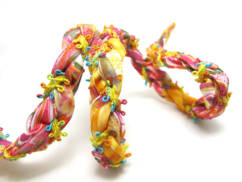 15mm Orange Color Hand Braided Polyester Ribbon Trim|Floral Picot Edge Braid|Headband Ribbon|Hair Accessories DIY Supplies|Passementerie
