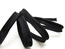 Load image into Gallery viewer, 5 Yards 3/8 Inch Plain Black Braided Lip Cord Trim|Piping Trim|Pillow Trim|Cord Edge Trim|Upholstery Edging Trim