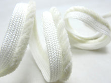 Charger l&#39;image dans la galerie, 5 Yards 3/8 Inch Ivory Velvet Chenille Furry Braided Lip Cord Trim|Piping Trim|Pillow Trim|Cord Edge Trim|Upholstery Edging Trim