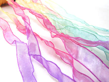 画像をギャラリービューアに読み込む, 100 Yards 10mm Ombre Multicolor Chiffon Trim|Narrow Organza Ribbon|Flower Scrapbook DIY Supplies|Gift Packaging Decoration